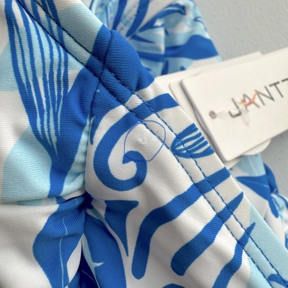 Jantzen Jolie Floral Swimsuit Tommy Control Women Size 8 One Piece Blue White - Picture 11 of 14